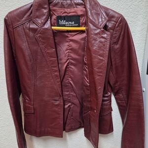Vintage Wilson Women's Red Leather Jacket